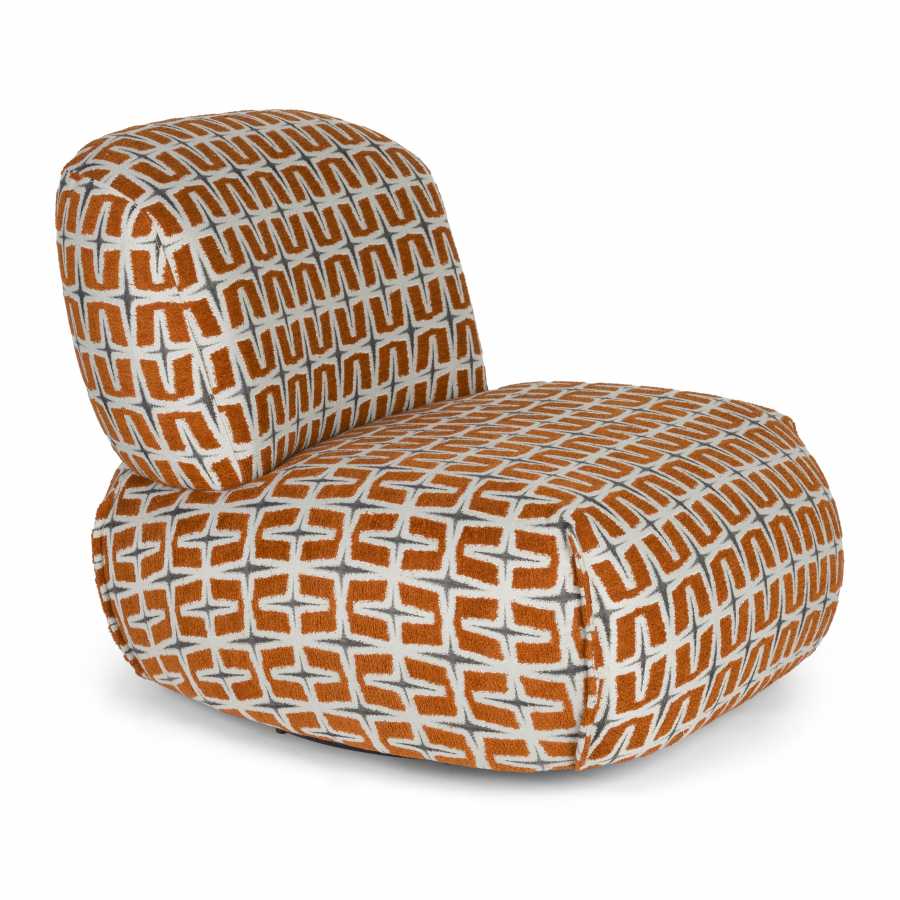 Bold Monkey Lounge Chair Ritz Beige Burned Orange