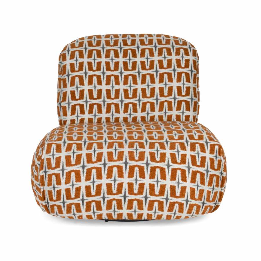 Bold Monkey Lounge Chair Ritz Beige Burned Orange