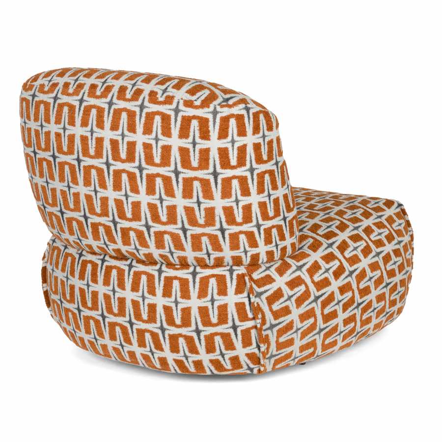 Bold Monkey Lounge Chair Ritz Beige Burned Orange
