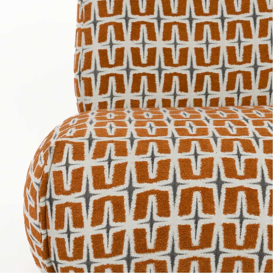 Bold Monkey Lounge Chair Ritz Beige Burned Orange