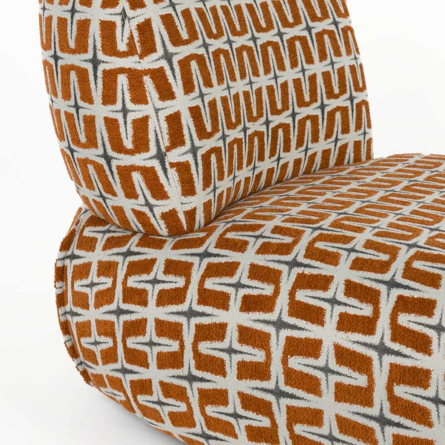 Bold Monkey Lounge Chair Ritz Beige Burned Orange