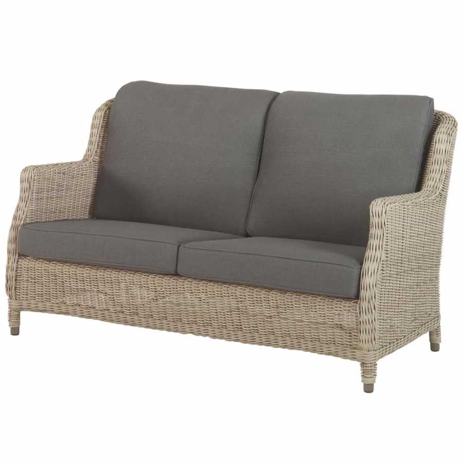 4 Seasons Outdoor Brighton 2.5 Seater Bench With 4 Cushions In Pure