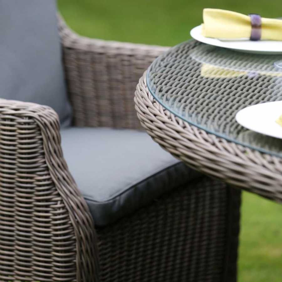 4 Seasons Outdoor Brighton Dining Chair With 2 Cushions In Pure