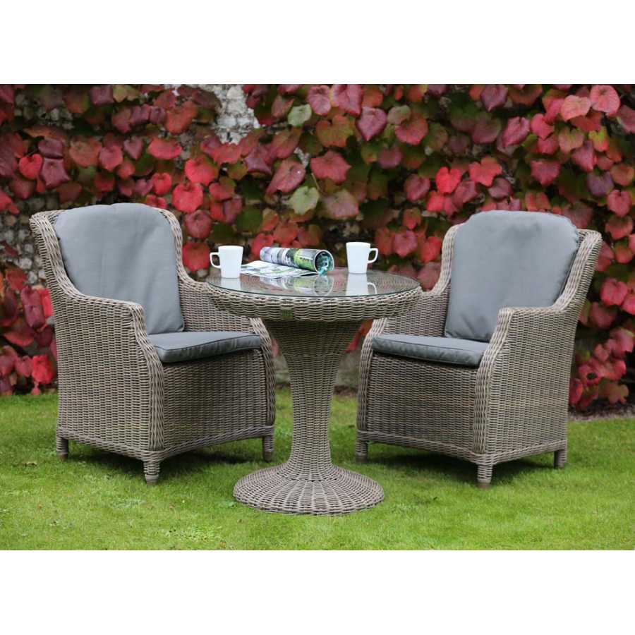 4 Seasons Outdoor Brighton Dining Chair With 2 Cushions In Pure