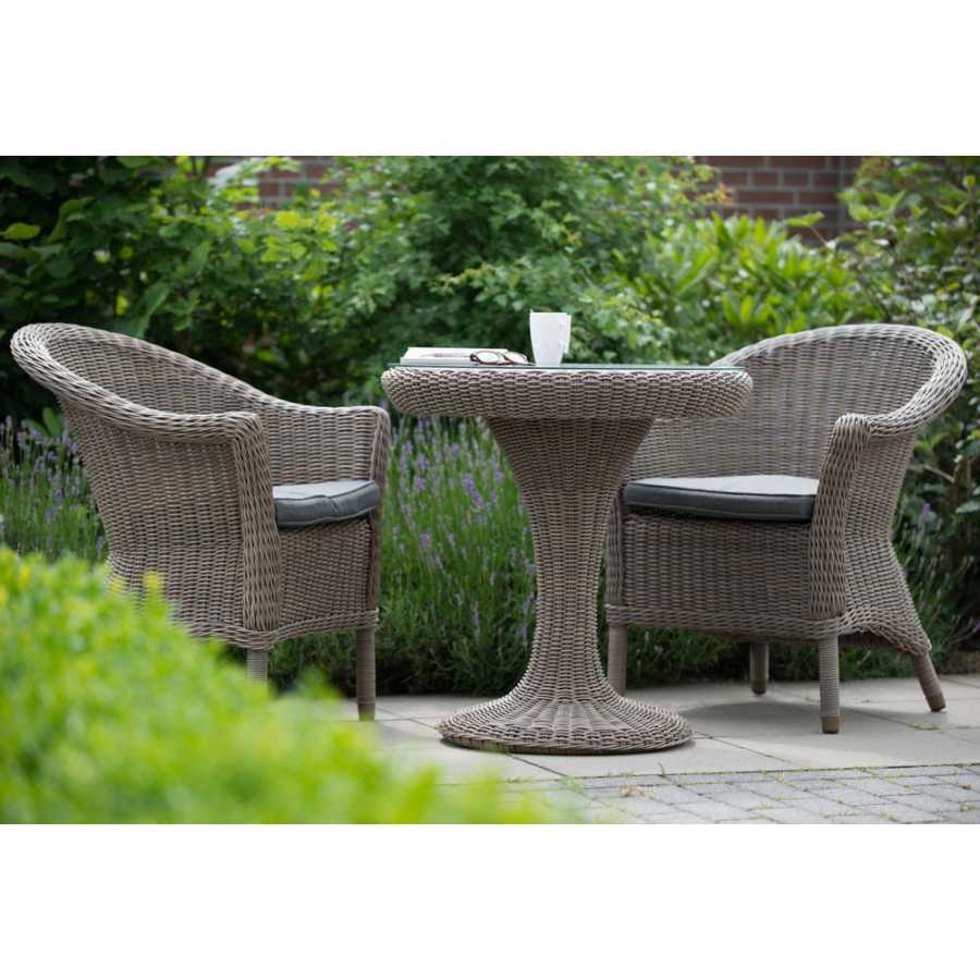 4 Seasons Outdoor Chester Dining Chair With Cushion In Pure