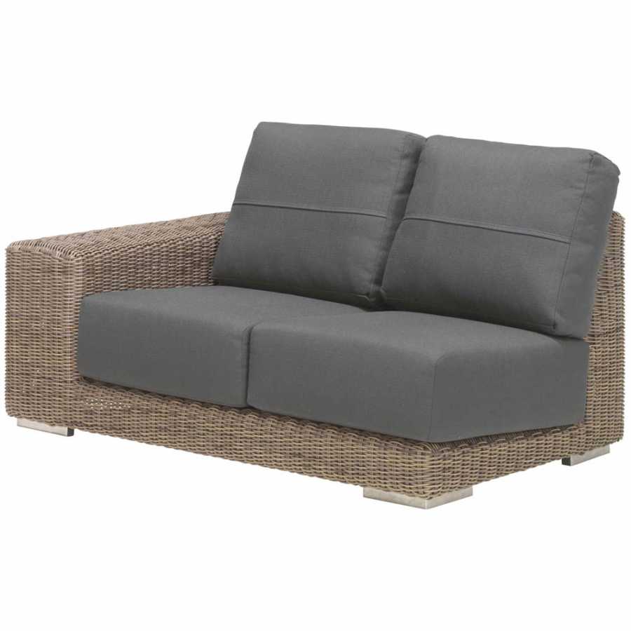 4 Seasons Outdoor Kingston 2 Seater Arm Modules Left Or Right With 4 Cushions In Pure - Right Arm