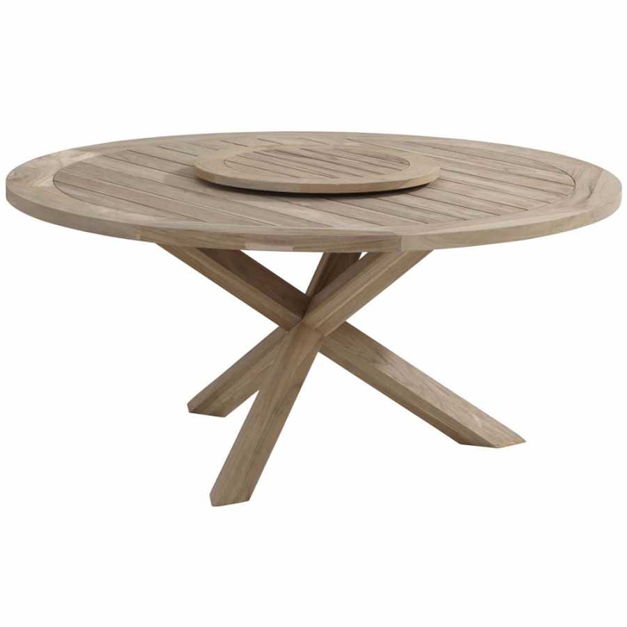 4 Seasons Outdoor Louvre Round Dining Table - With Lazy Susan
