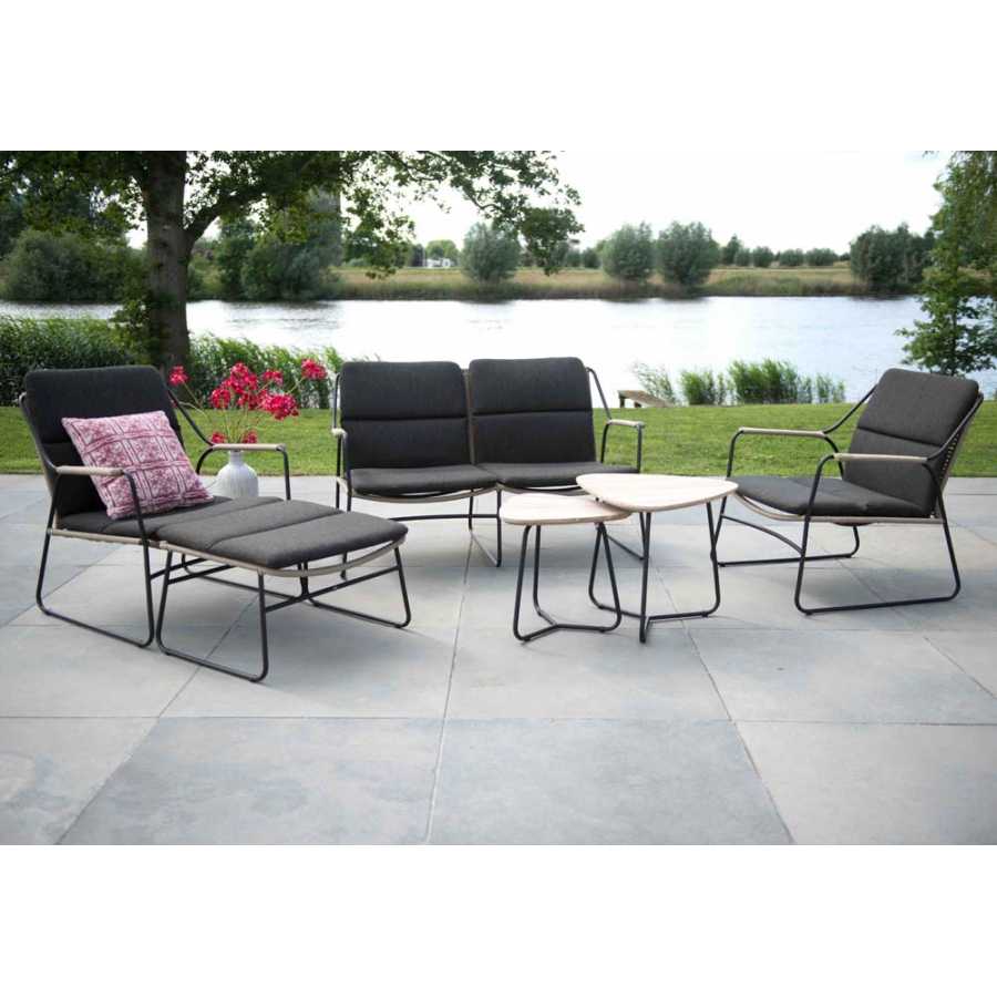 4 Seasons Outdoor Scandic 2 Seater Bench With 4 Cushions In Rope