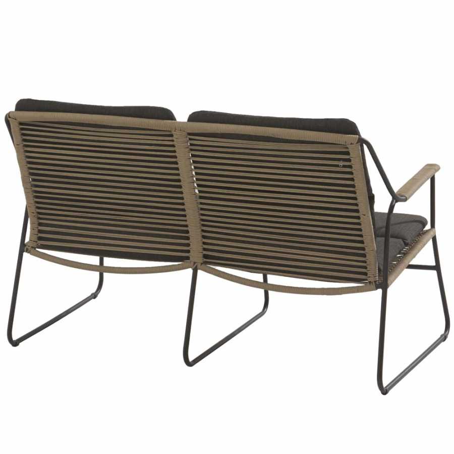 4 Seasons Outdoor Scandic 2 Seater Bench With 4 Cushions In Rope