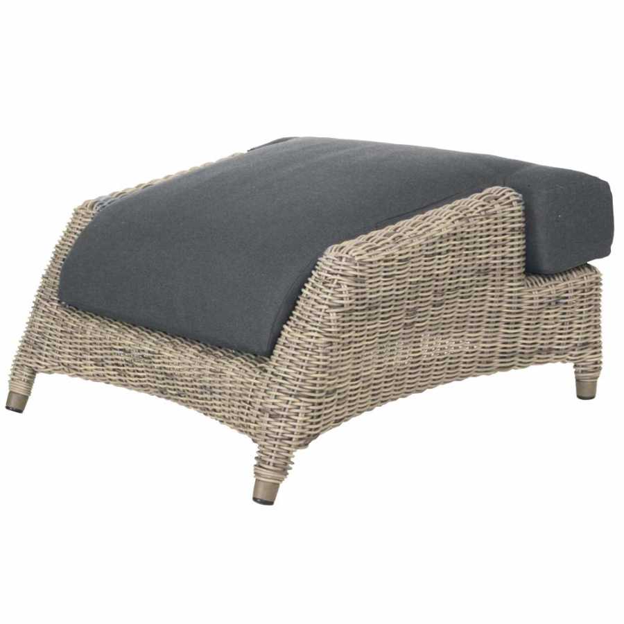 4 Seasons Outdoor Valentine Footstool With Cushion In Pure