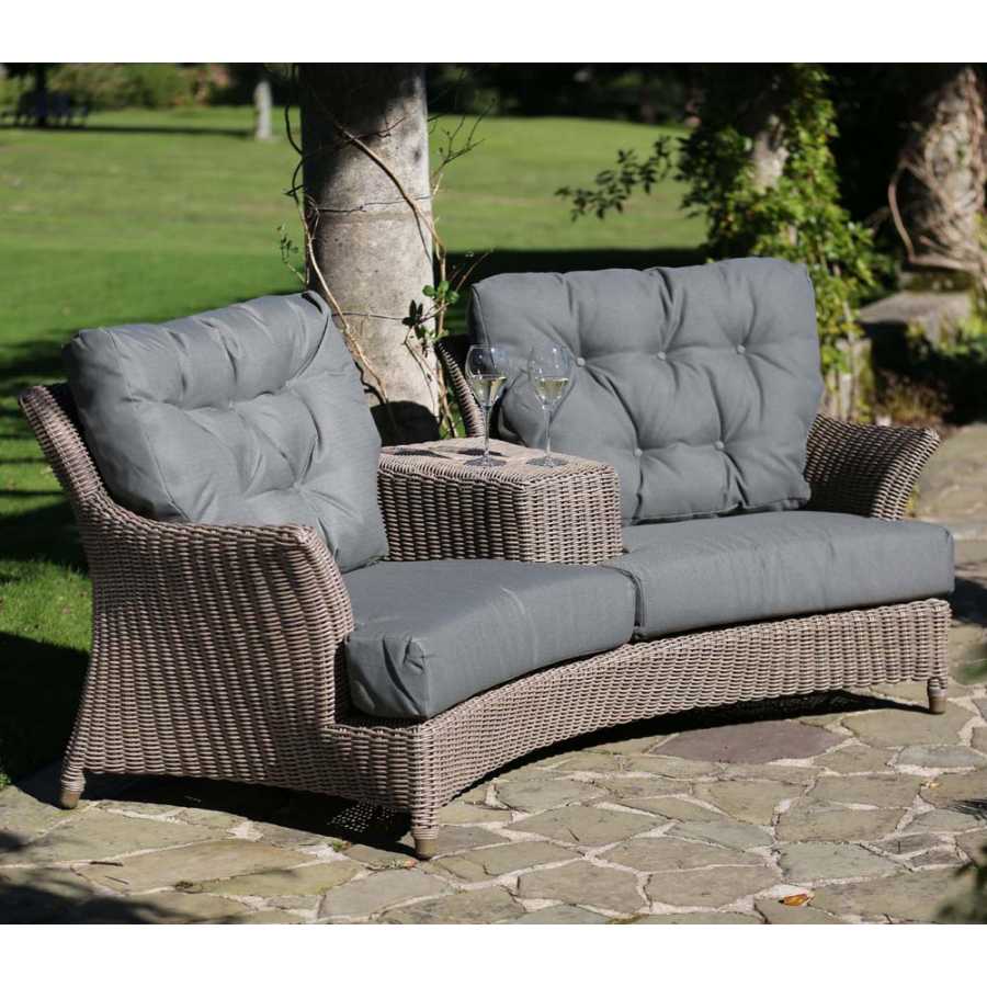 4 Seasons Outdoor Valentine Love Seat With 4 Cushions In Pure
