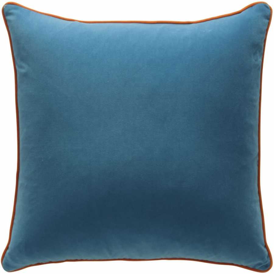 Andrew Martin Pelham Square Cushion - Peacock/Clementine
