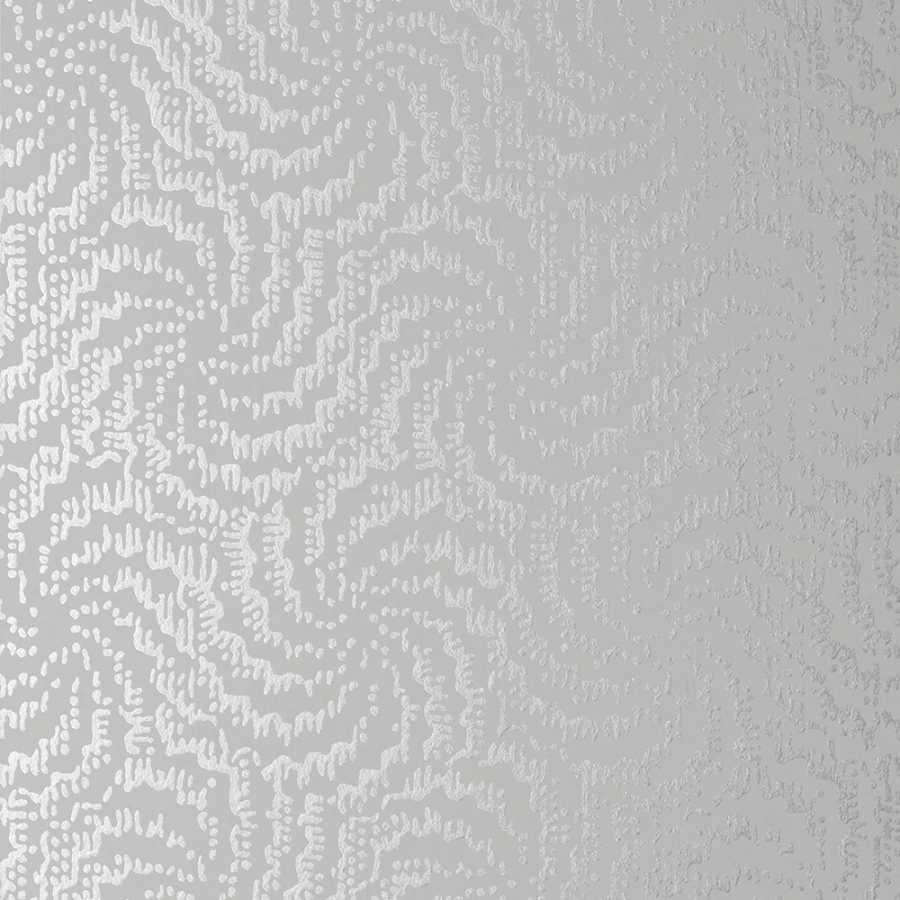 Anna French Watermark Cirrus AT7939 Metallic Silver on Grey Wallpaper