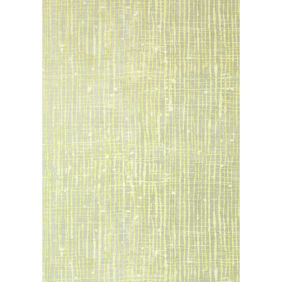 Anna French Watermark Violage AT7931 Citron and Metallic Silver Wallpaper