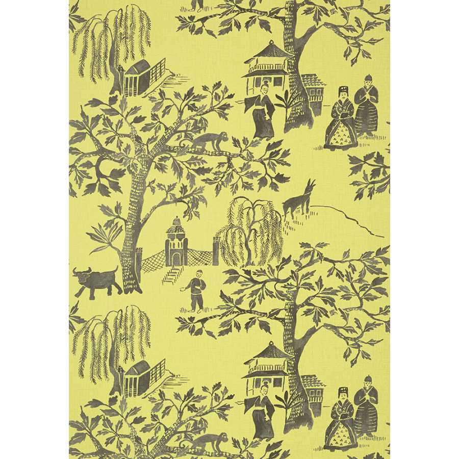 Anna French Watermark Willow Wood AT7914 Citron Wallpaper