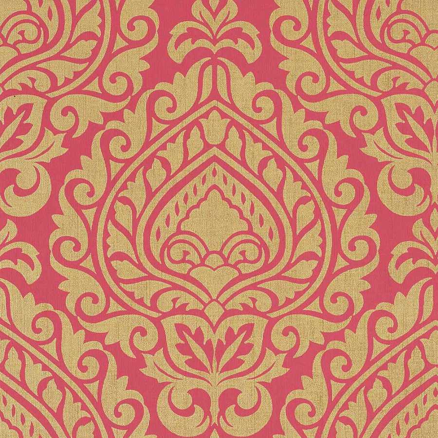 Anna French Zola Annette AT34108 Metallic Gold on Pink Wallpaper