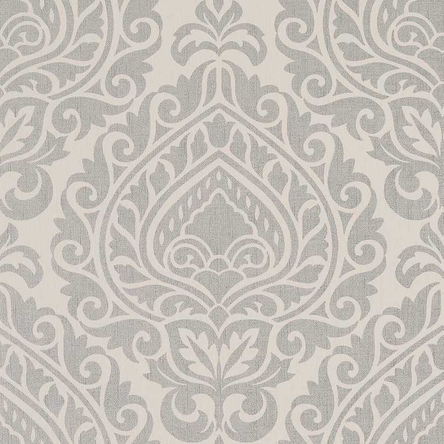 Anna French Zola Annette AT34111 Metallic Silver on Linen Wallpaper