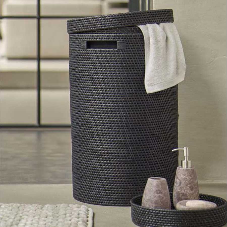 Aquanova Cino Laundry Basket With Lid - Black