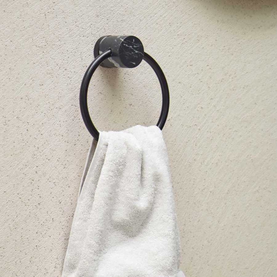 Aquanova Nero Towel Holder - Black