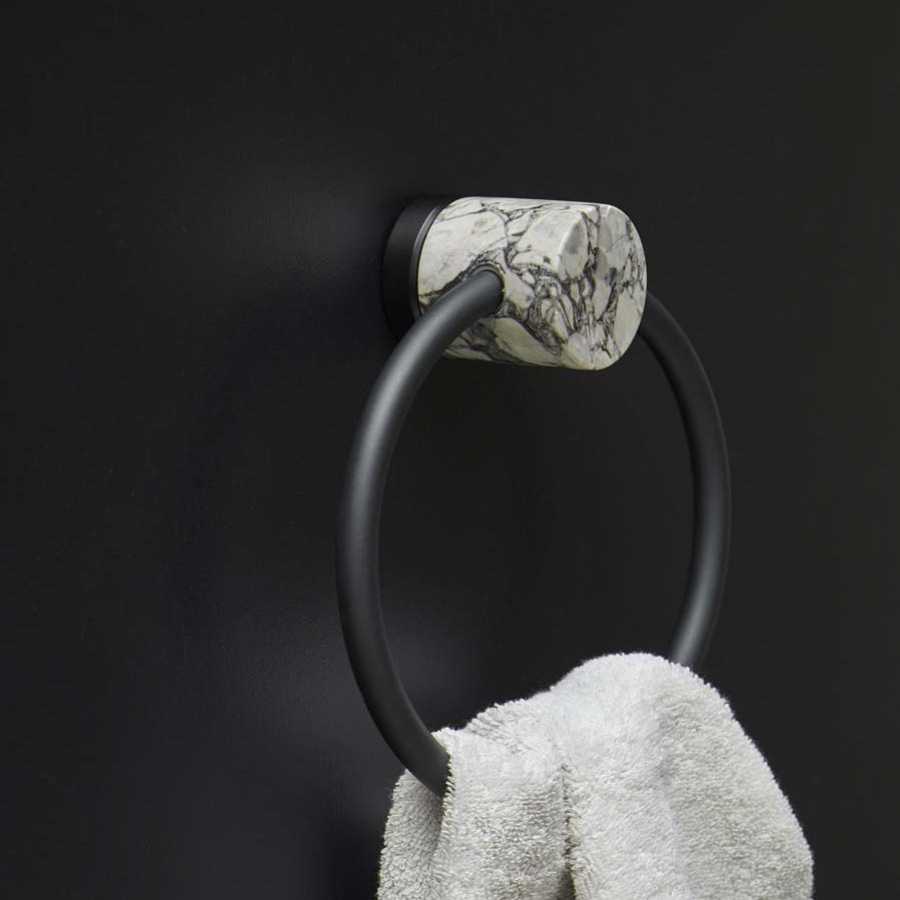 Aquanova Nero Towel Holder - Alba