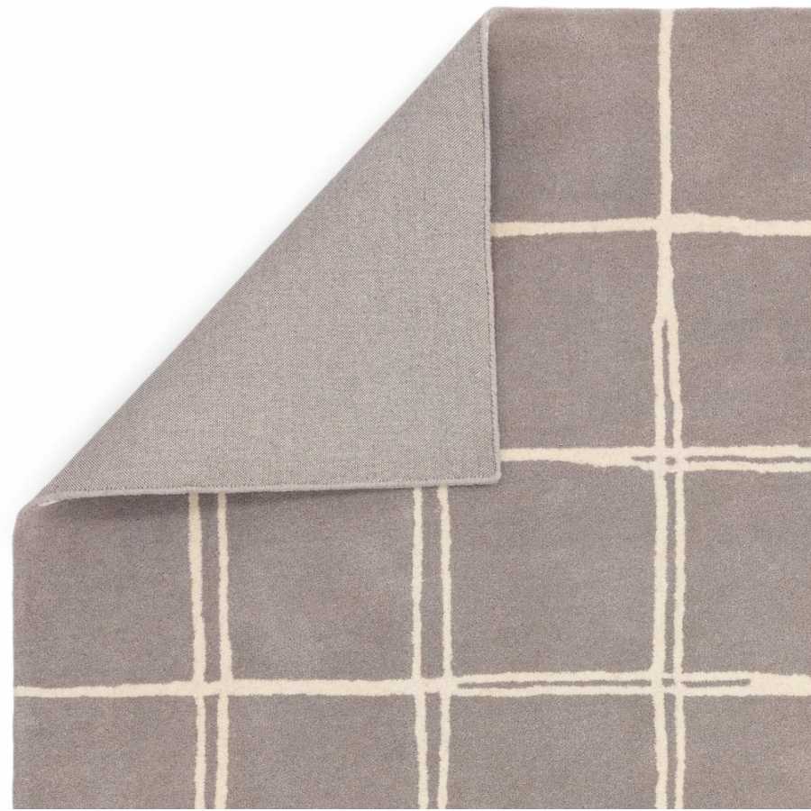 Asiatic London Contemporary Design Albany Rug - Grid Silver