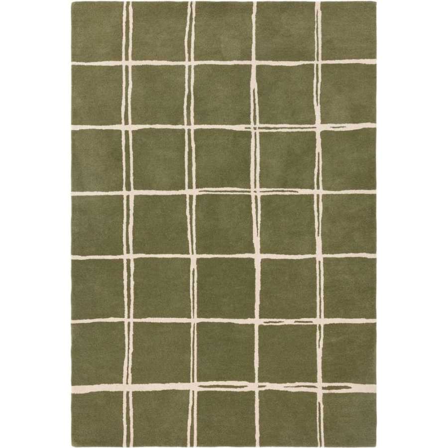 Asiatic London Contemporary Design Albany Rug - Grid Olive