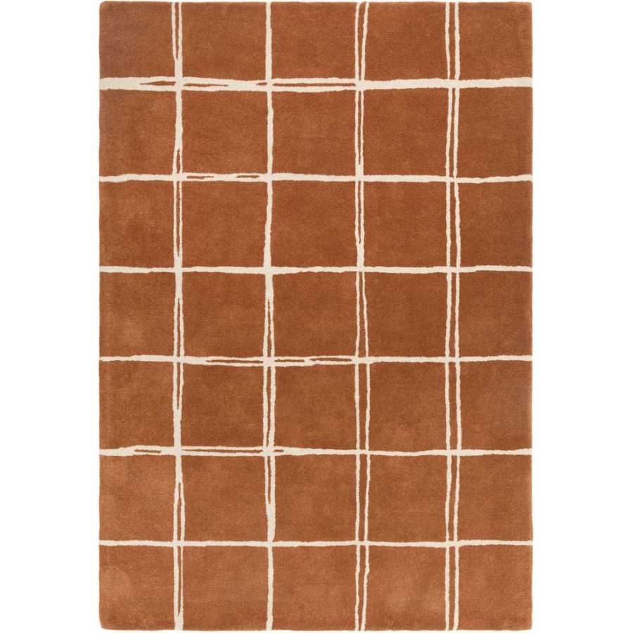 Asiatic London Contemporary Design Albany Rug - Grid Rust