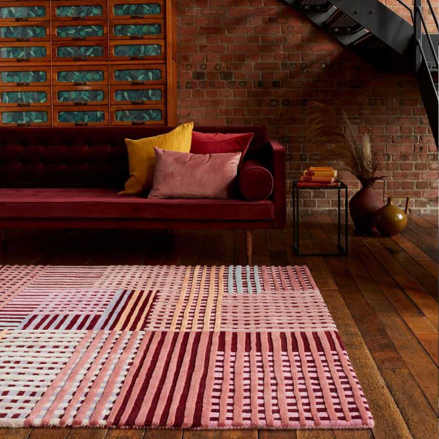 Asiatic London Contemporary Design Aspect Rug - Red Multicolour