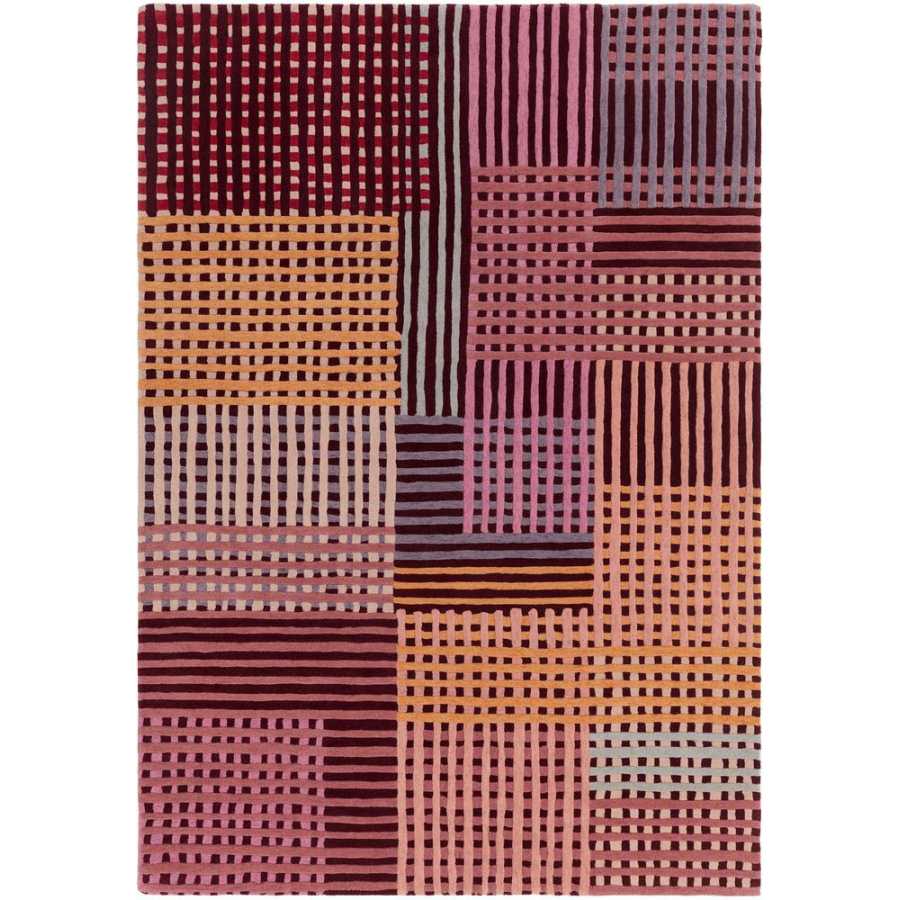 Asiatic London Contemporary Design Aspect Rug - Red Multicolour
