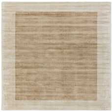 Asiatic Contemporary Plain Blade Border Square Rug - Putty & Champagne