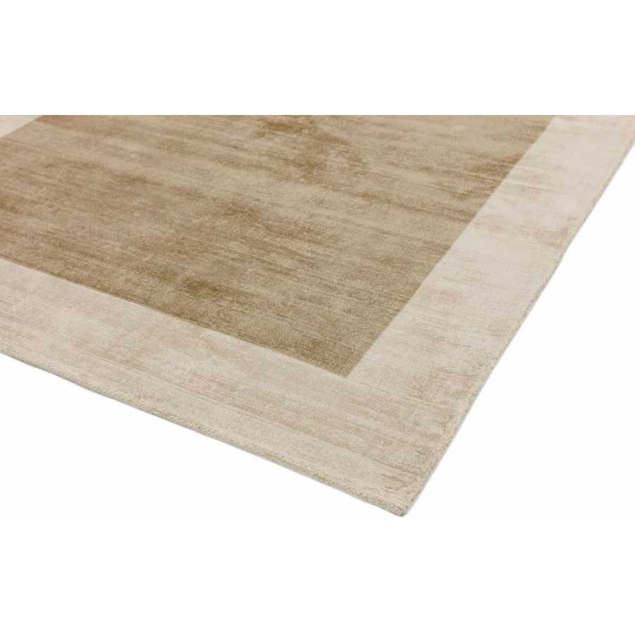 Asiatic Contemporary Plain Blade Border Square Rug - Putty & Champagne