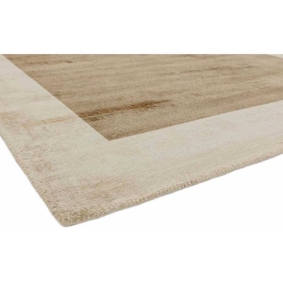 Asiatic Contemporary Plain Blade Border Square Rug - Putty & Champagne