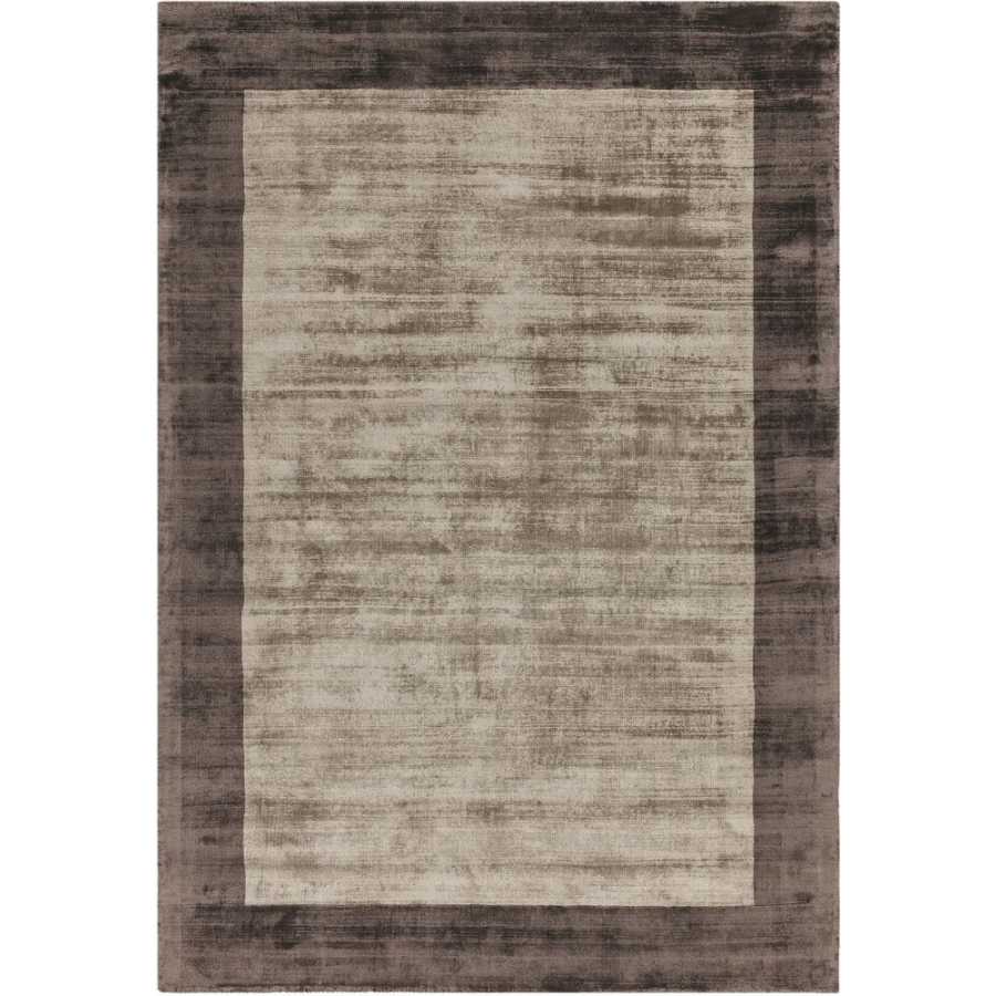 Asiatic London Contemporary Plain Blade Border Rug - Choco & Mocha