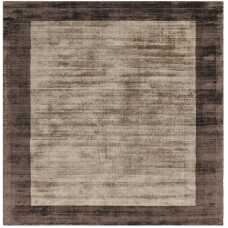 Asiatic Contemporary Plain Blade Border Square Rug - Choco & Mocha