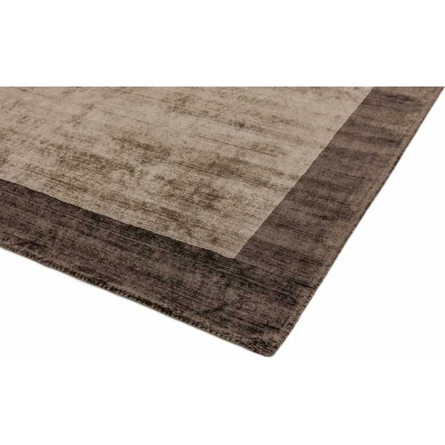 Asiatic Contemporary Plain Blade Border Square Rug - Choco & Mocha