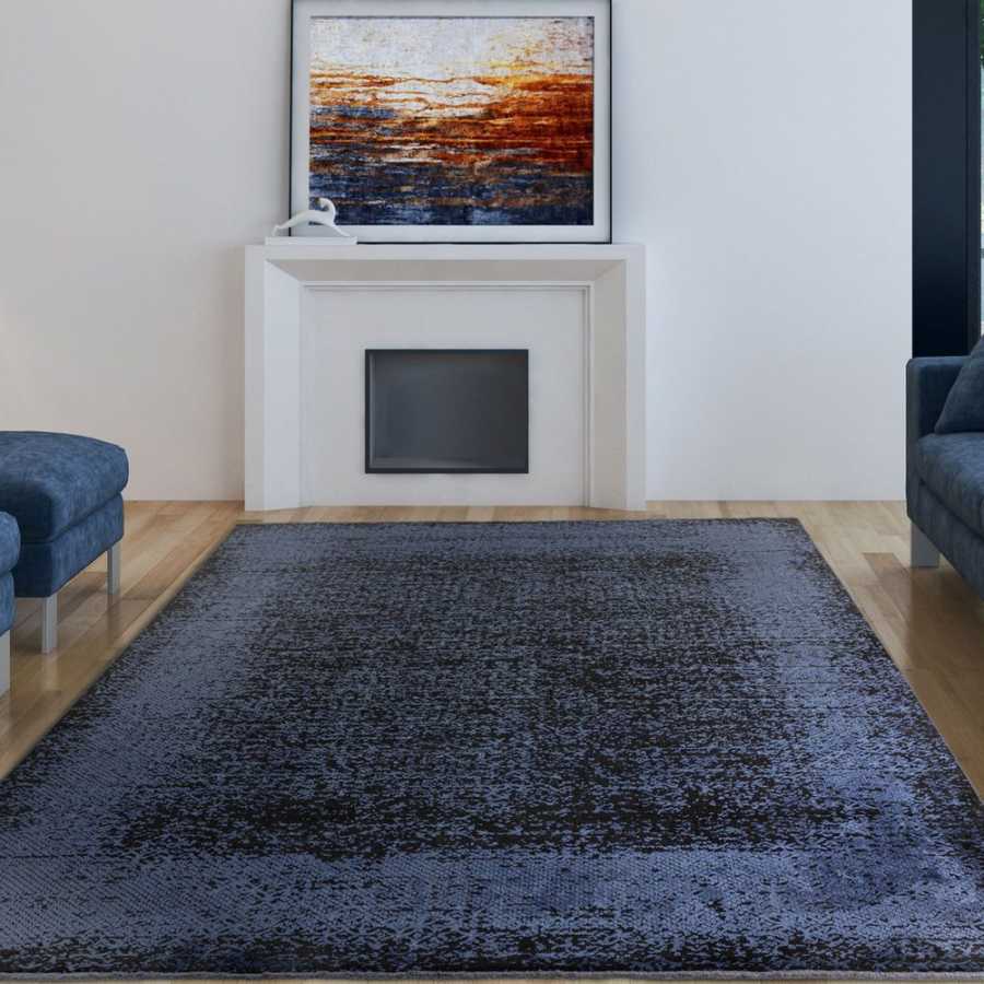 Asiatic London Contemporary Design Elodie Rug - Indigo & Black