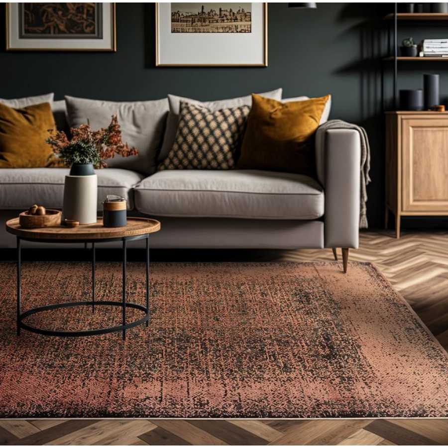 Asiatic London Contemporary Design Elodie Rug - Terracotta & Black