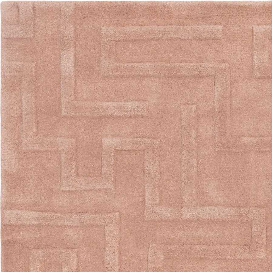 Asiatic London Contemporary Plain Maze Rug - Blush