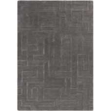 Asiatic Contemporary Plain Maze Rug - Charcoal