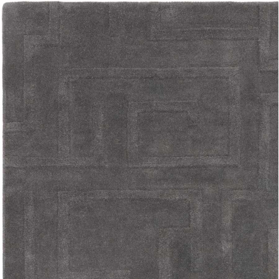 Asiatic London Contemporary Plain Maze Rug - Charcoal
