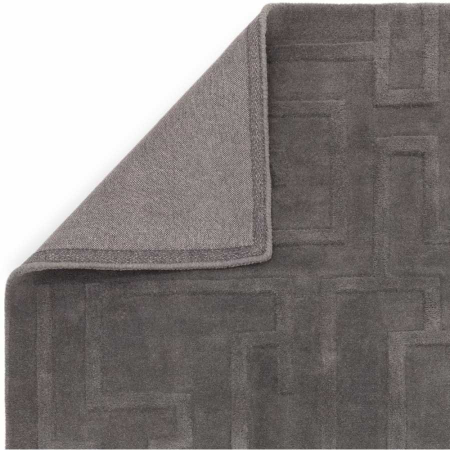 Asiatic London Contemporary Plain Maze Rug - Charcoal