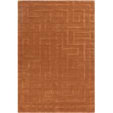Asiatic Contemporary Plain Maze Rug - Rust