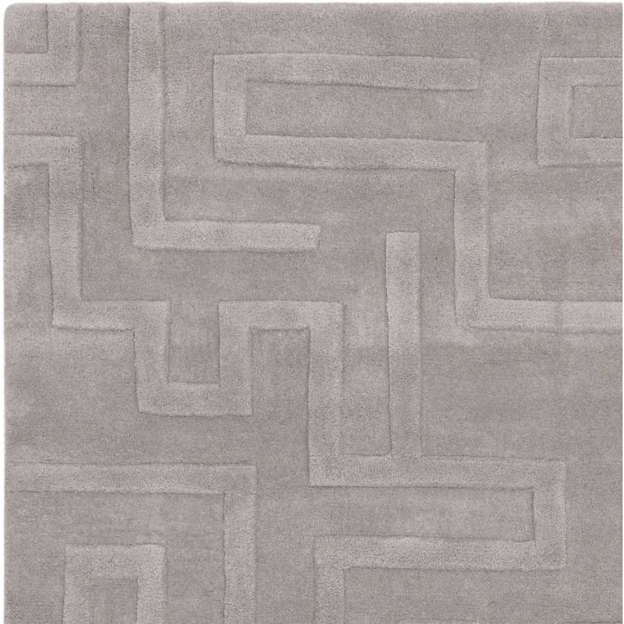 Asiatic London Contemporary Plain Maze Rug - Silver