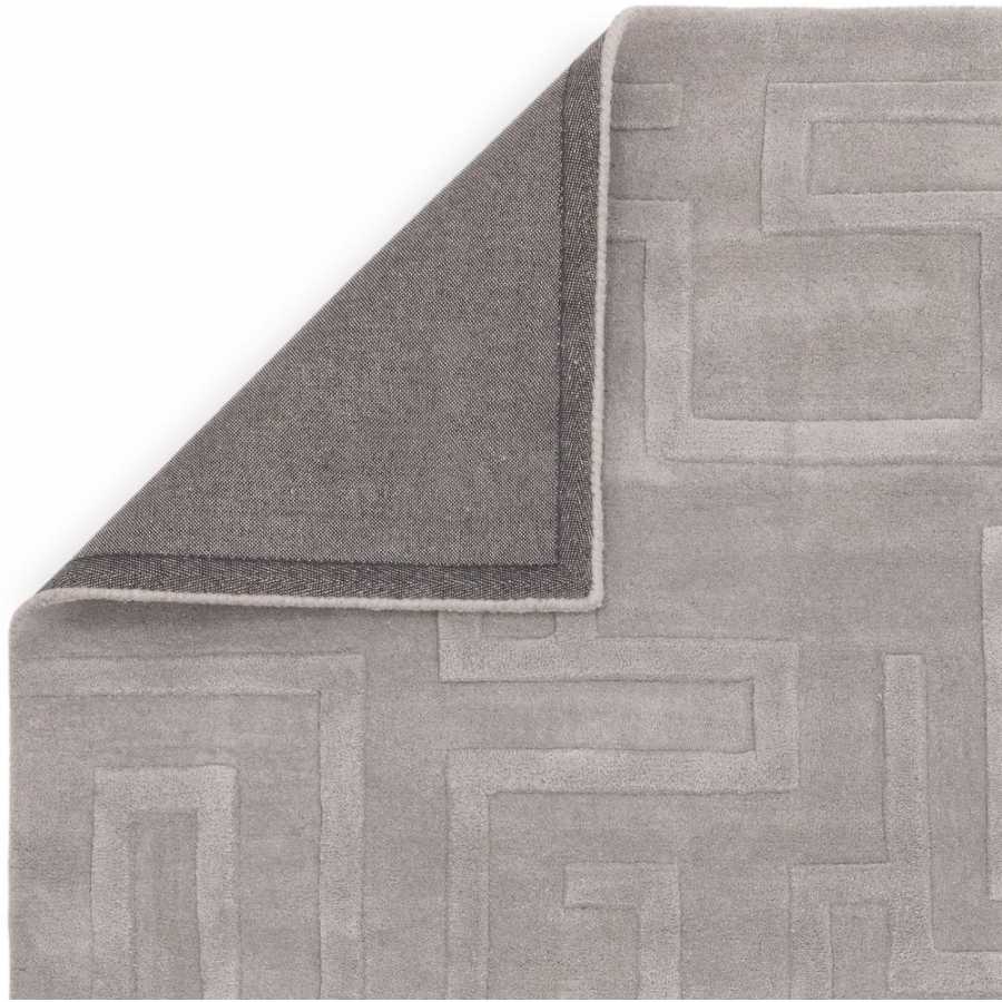 Asiatic London Contemporary Plain Maze Rug - Silver