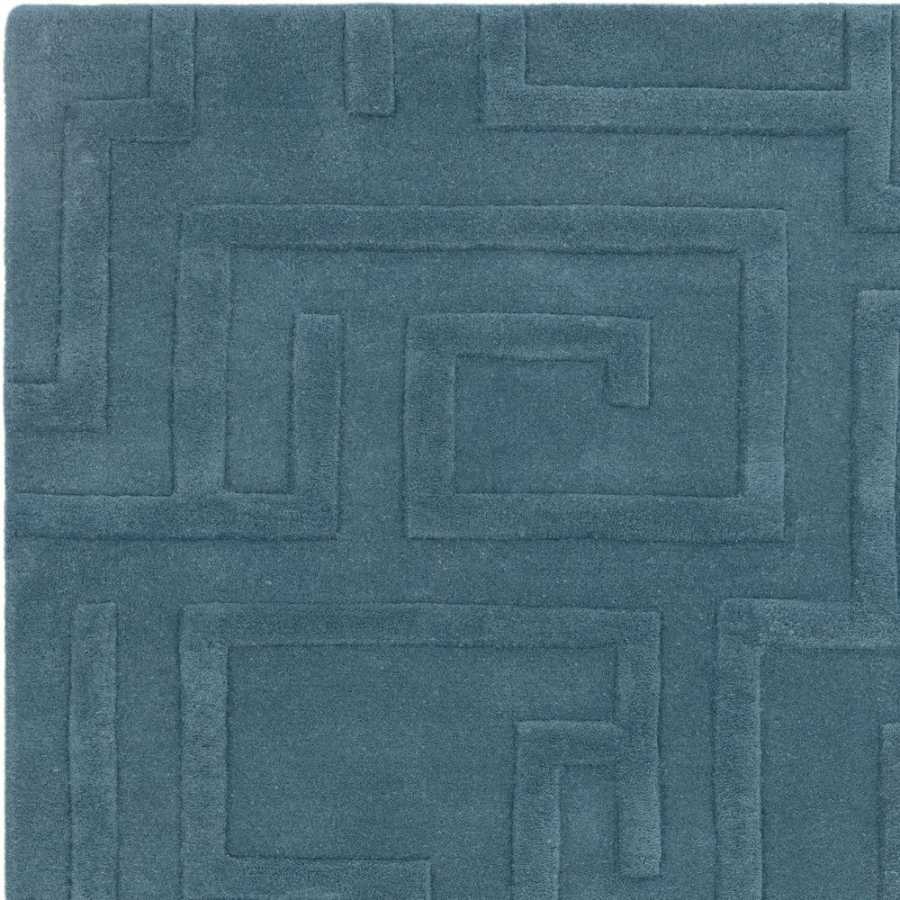 Asiatic London Contemporary Plain Maze Rug - Teal