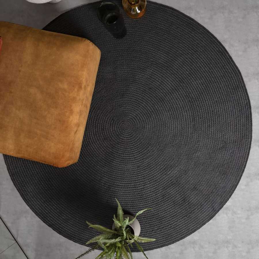 Asiatic London Natural Weaves Nico Outdoor Round Rug - Charcoal