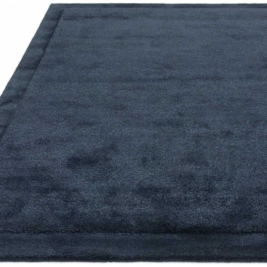 Asiatic London Contemporary Plain Rise Rug - Navy