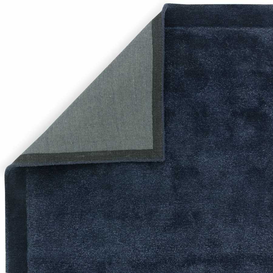 Asiatic London Contemporary Plain Rise Rug - Navy