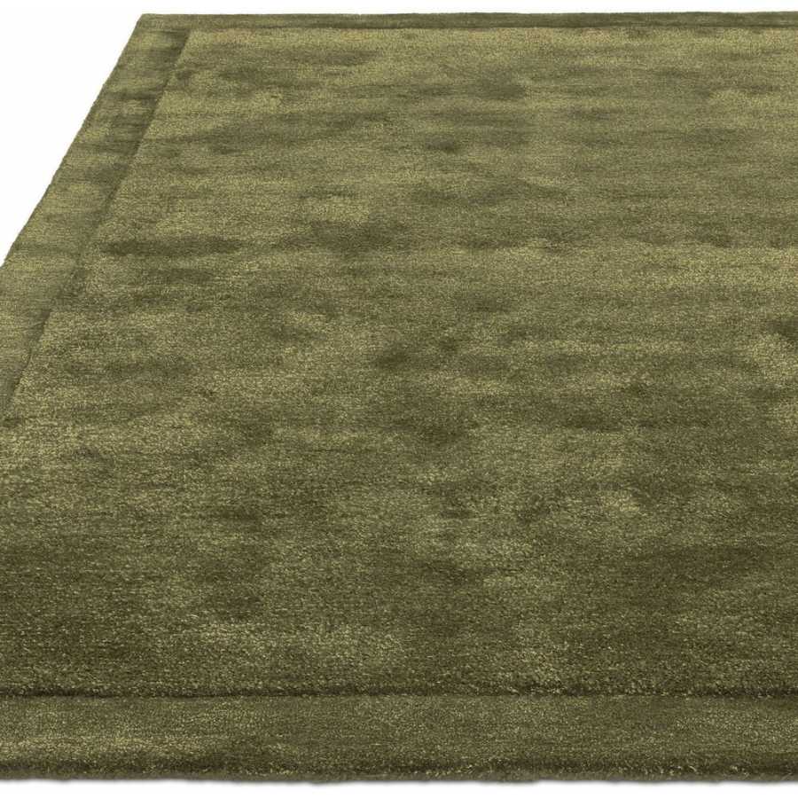 Asiatic London Contemporary Plain Rise Rug - Olive