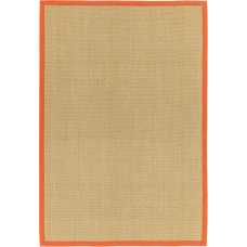Asiatic Natural Weaves Sisal Rug - Linen & Orange